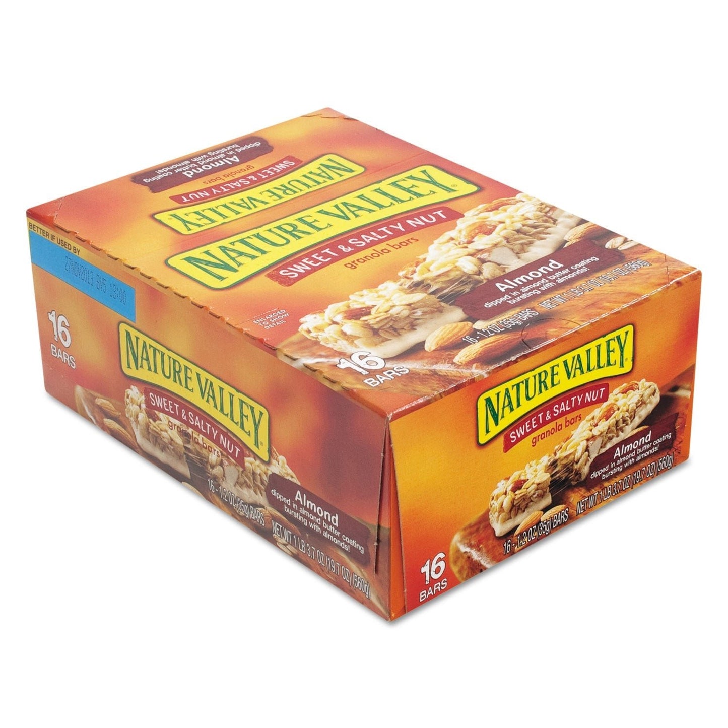 Nature Valley Granola Bars, Sweet and Salty Nut Almond Cereal, 1.2 oz Bar, 16/Box - themonogram manor 