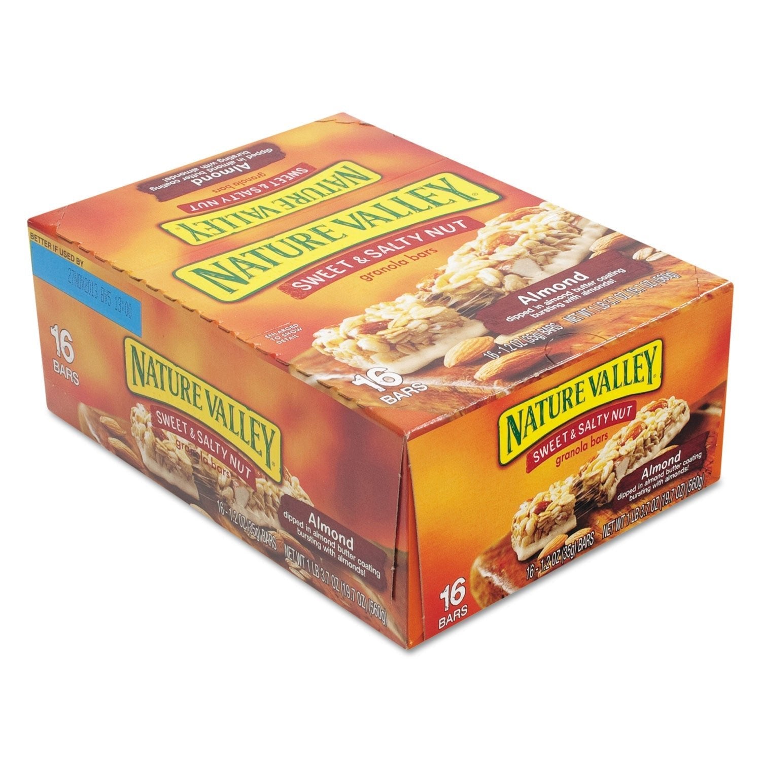 Nature Valley Granola Bars, Sweet and Salty Nut Almond Cereal, 1.2 oz Bar, 16/Box - themonogram manor 