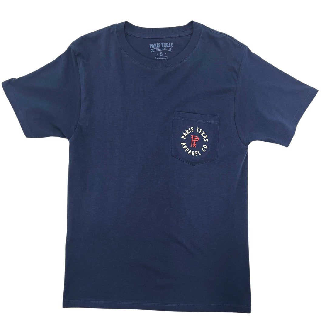 Rowdy Friends Pocket T-Shirt - Navy - themonogram manor 