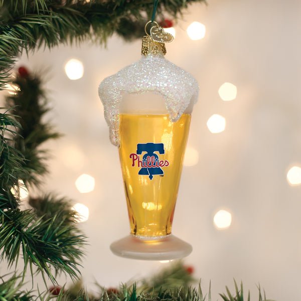 Phillies Glass Of Beer Ornament - themonogram manor 