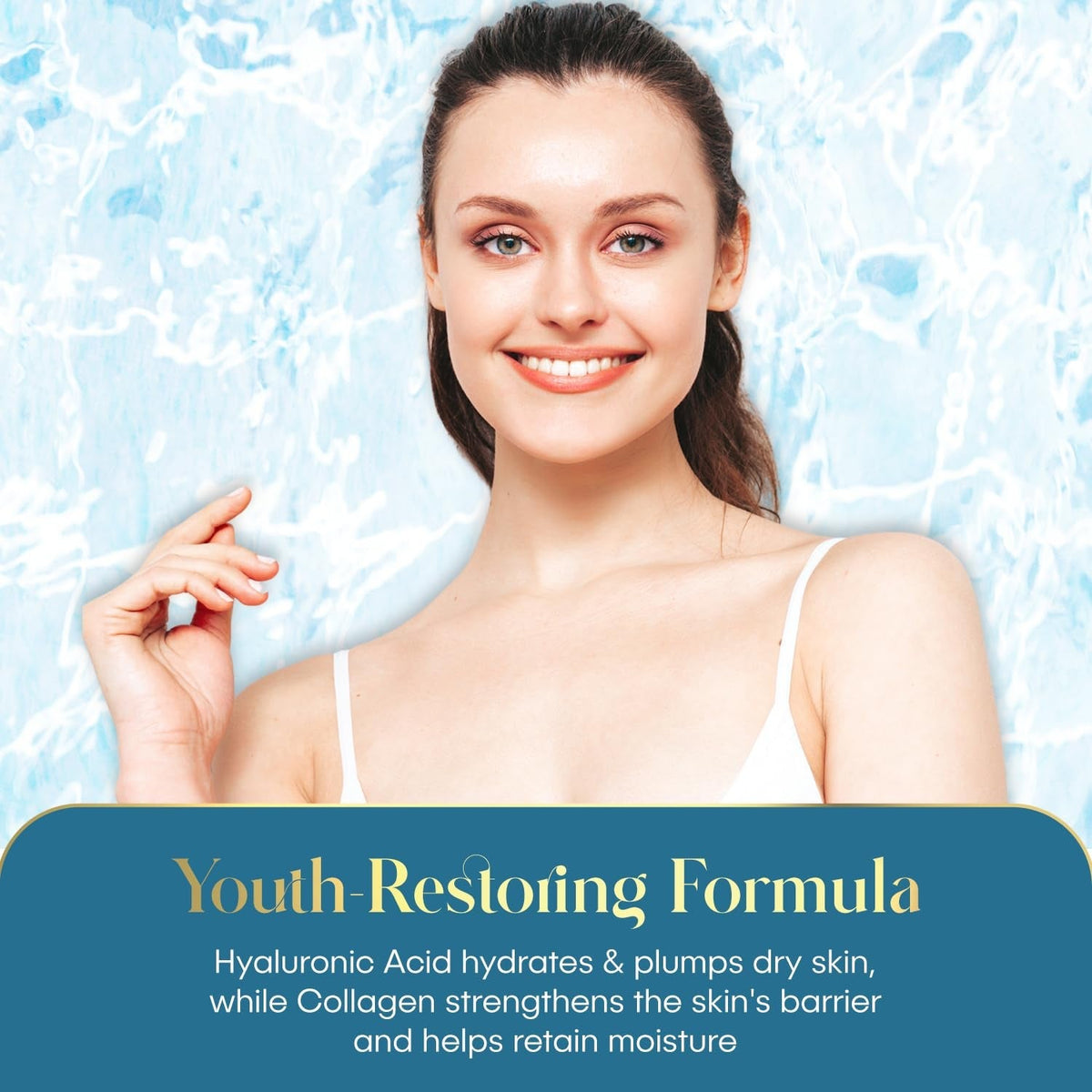 Hyaluronic Acid & Collagen Wrinkle Reducing Serum - Deep Hydration, Plumps & Smooths Skin - Dermatologist Tested, Clean Beauty, Korean Skin Care - 1.69 FL.OZ. - themonogram manor 