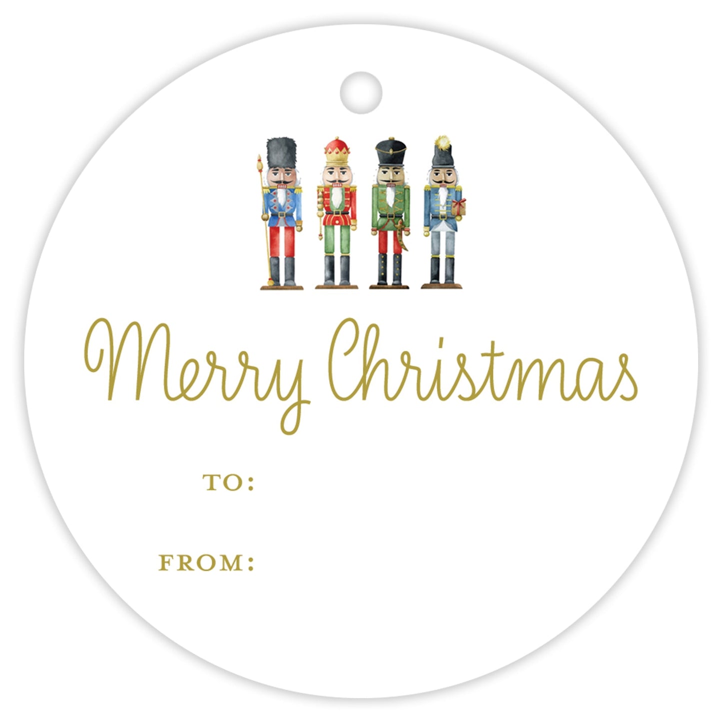 nutcracker fill - in round gift tag - themonogram manor 
