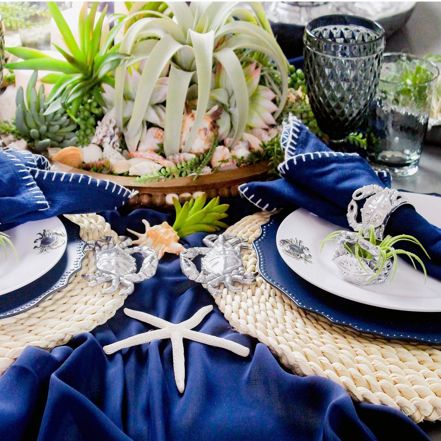 Crab Melamine Lunch Plates - Set of 4 - themonogram manor 