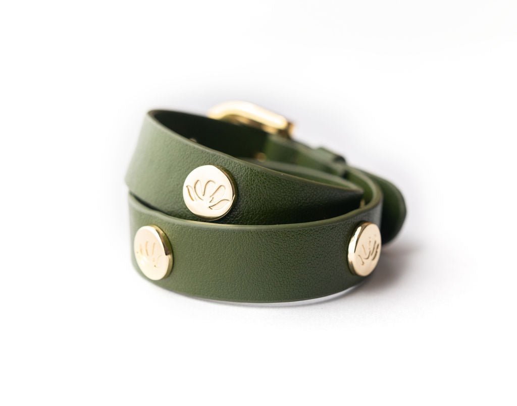 CACTUS 2 in 1 Wrap Bracelet + Choker in Green - themonogram manor 