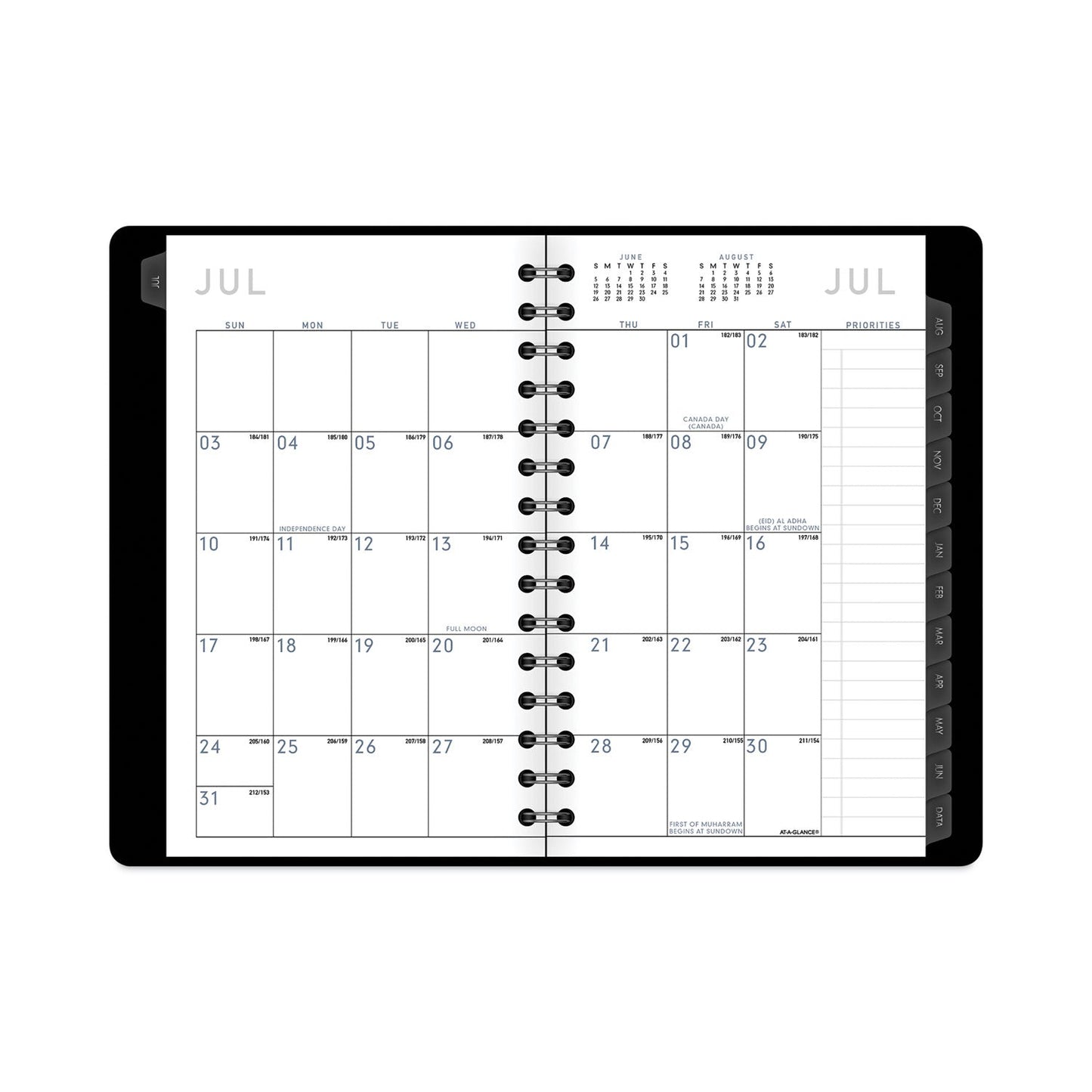 AT - A - GLANCE Contemporary Academic Planner, 8 x 4.88, Black Cover, 12 - Month (July to June): 2022 to 2023 - themonogram manor 
