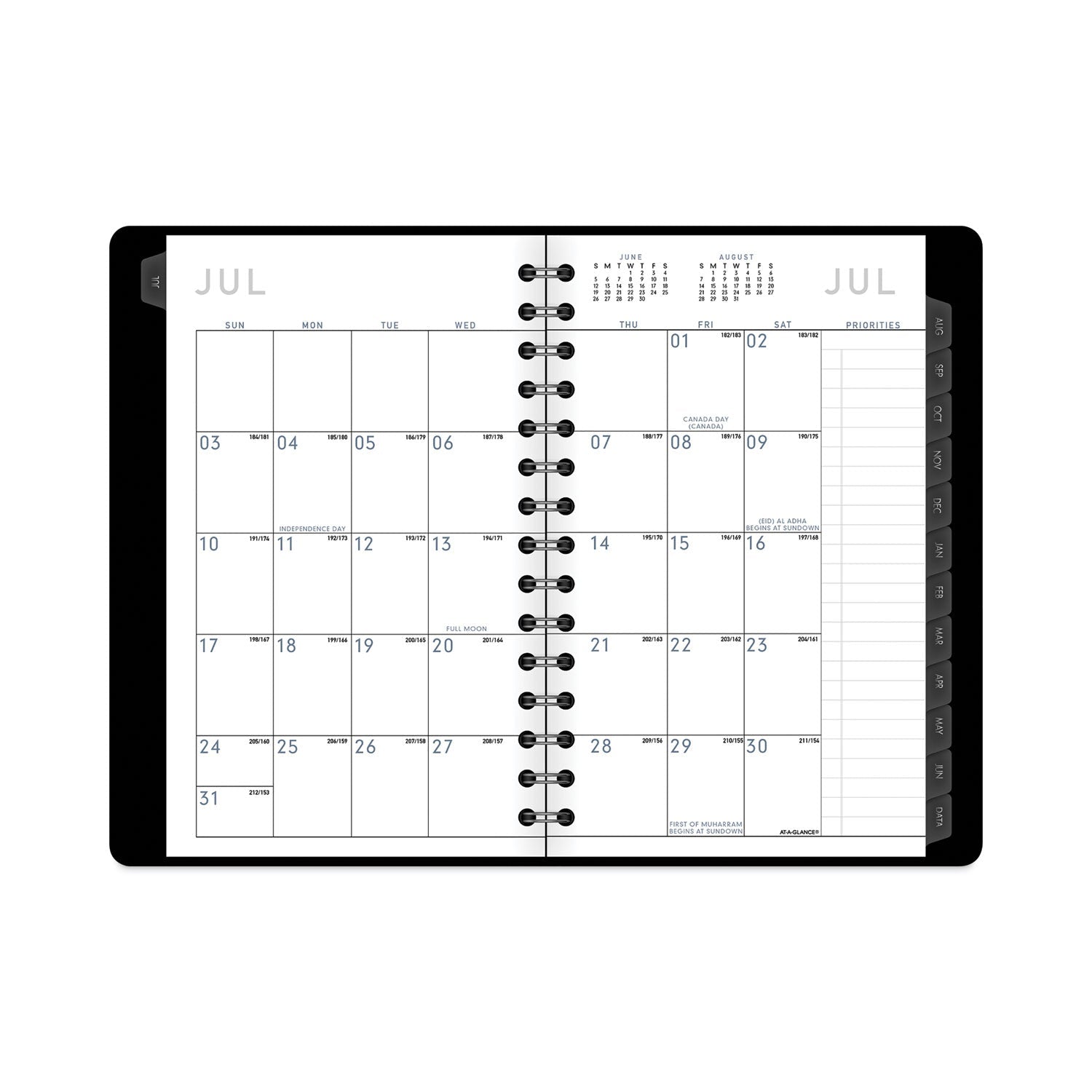 AT - A - GLANCE Contemporary Academic Planner, 8 x 4.88, Black Cover, 12 - Month (July to June): 2022 to 2023 - themonogram manor 