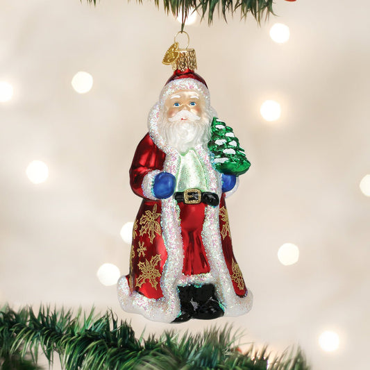 Glistening Golden Santa - themonogram manor 
