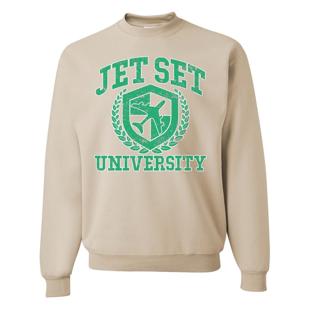 'Jet Set University' Crewneck Sweatshirt - themonogram manor 