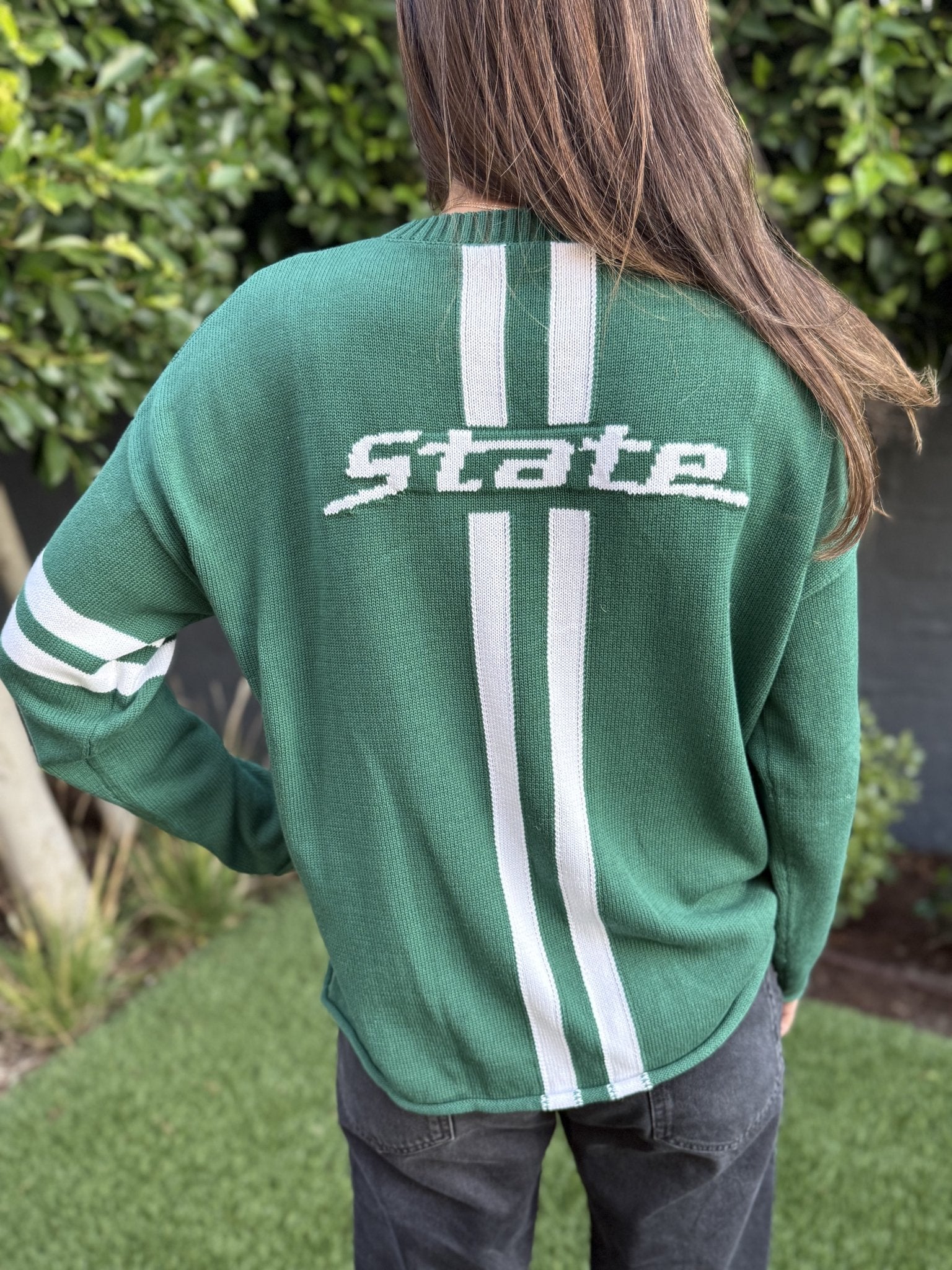 Michigan State Long Sleeve – GO GREEN Crew Neck - themonogram manor 