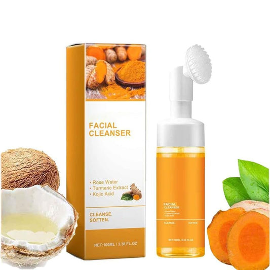 1Pcs Turmeric Facial Cleanser,Urmeric Facial Cleanser，Turmeric Foaming Cleanser,Deep Cleansing of Facial Skin， Turmeric Foaming Cleanser for All Skin - themonogram manor 