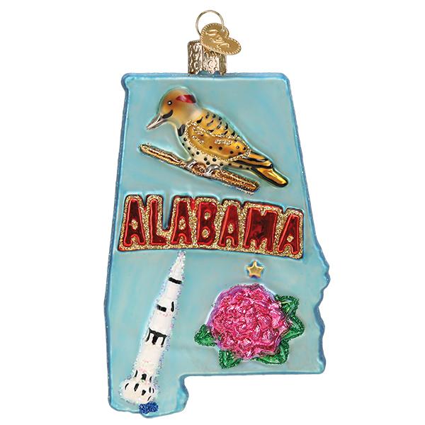 State Of Alabama Ornament - themonogram manor 
