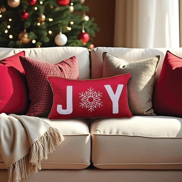 20" Joy Rectangle Pillow - themonogram manor 