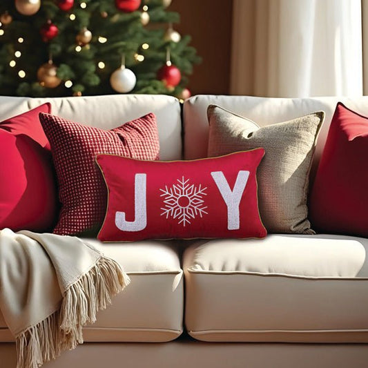 20" Joy Rectangle Pillow - themonogram manor 