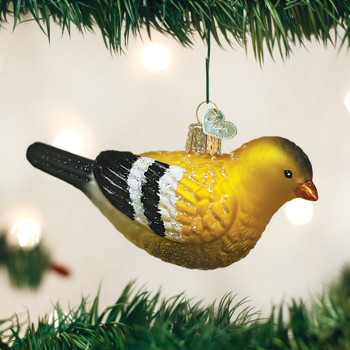 Hanging American Goldfinch - themonogram manor 