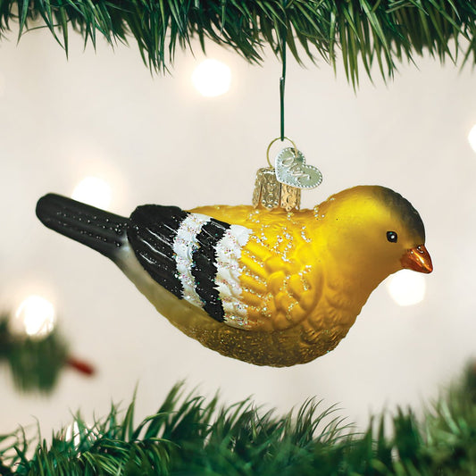 Hanging American Goldfinch - themonogram manor 