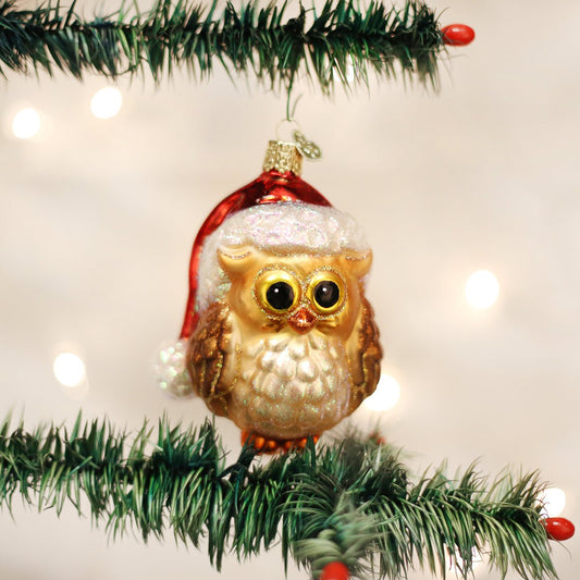 Santa Owl Ornament - themonogram manor 