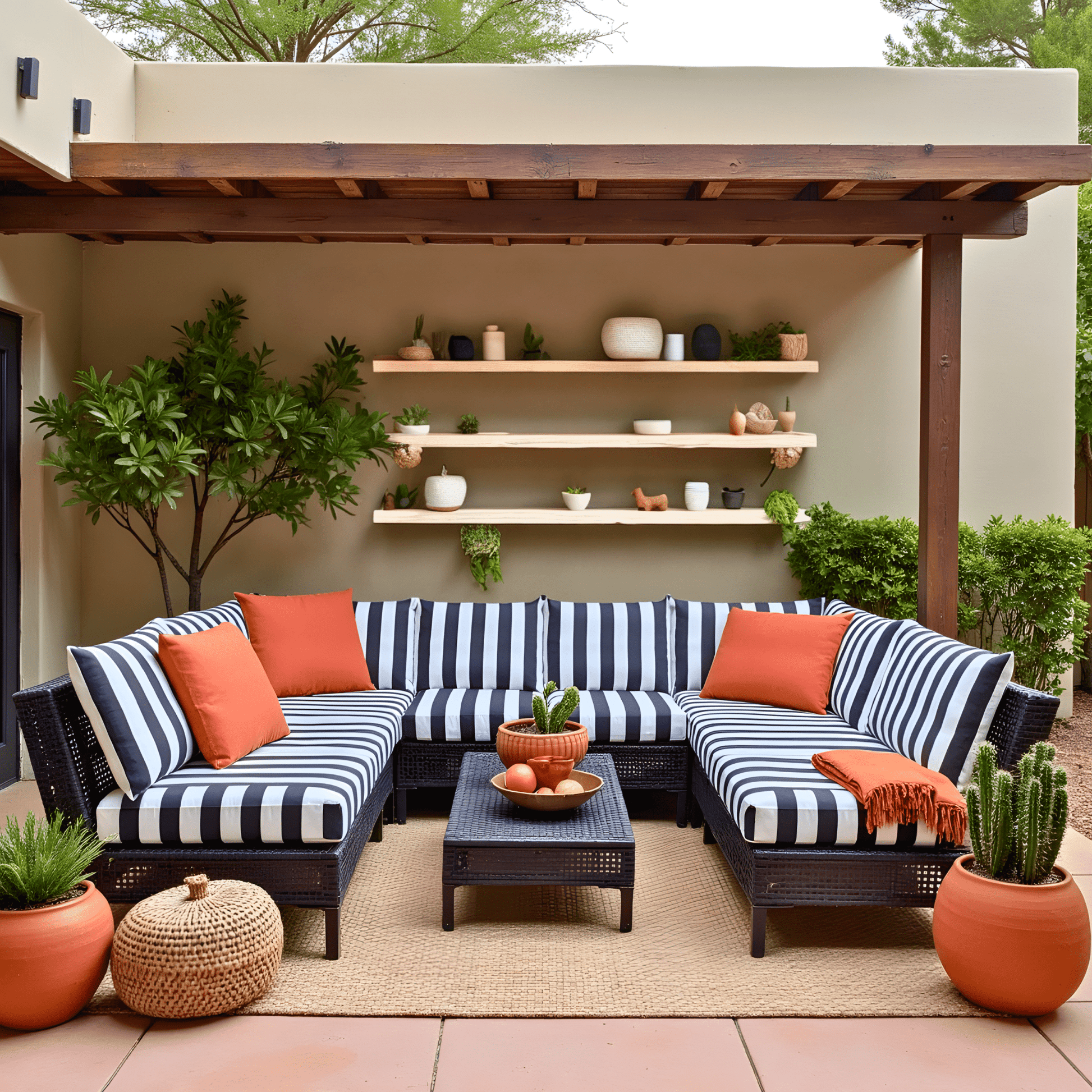 Black and White Cabana Stripe Outdoor Slip Covers, Compatible with IKEA Duvholmen Kuddarna - themonogram manor 
