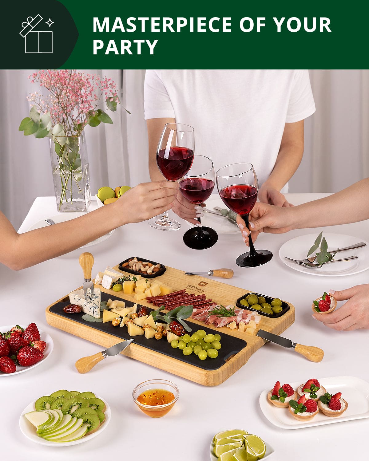 Cheese Board with Slate Plate - themonogram manor 