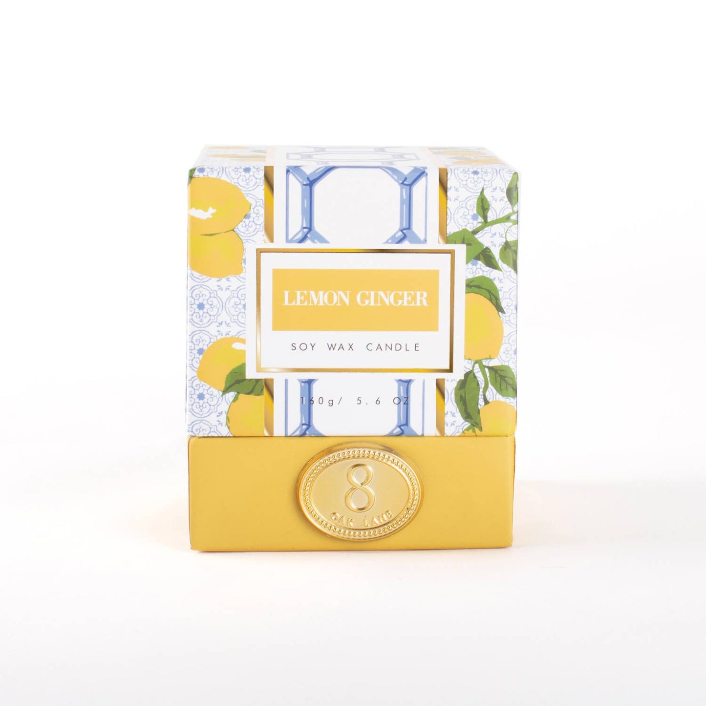 Lemon Ginger 5.6oz Soy Wax Candle - themonogram manor 