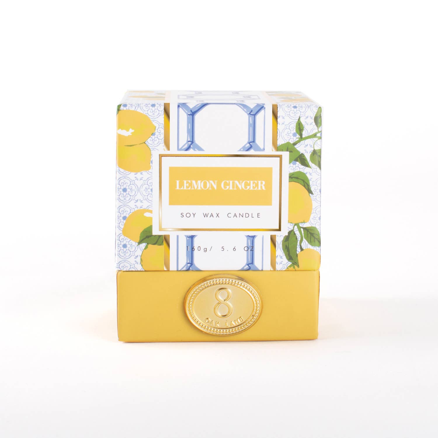 Lemon Ginger 5.6oz Soy Wax Candle - themonogram manor 