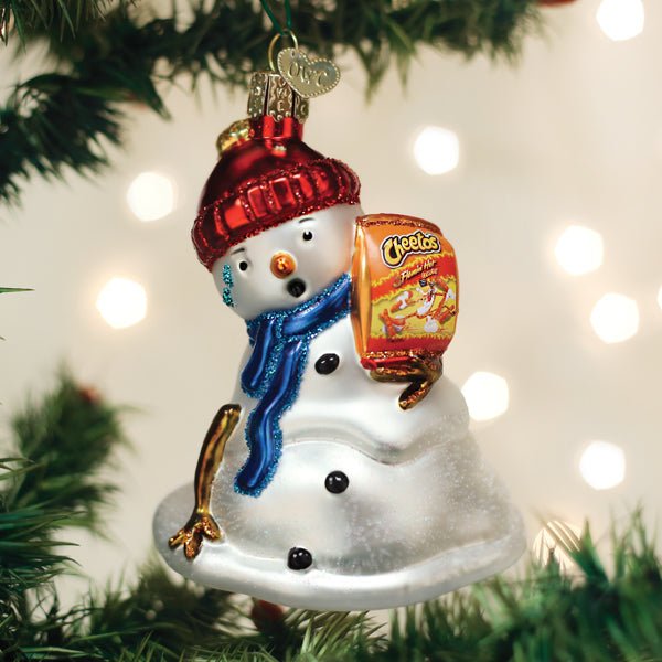 Flamin' Hot Cheetos Snowman Ornament - #themonogram manor #
