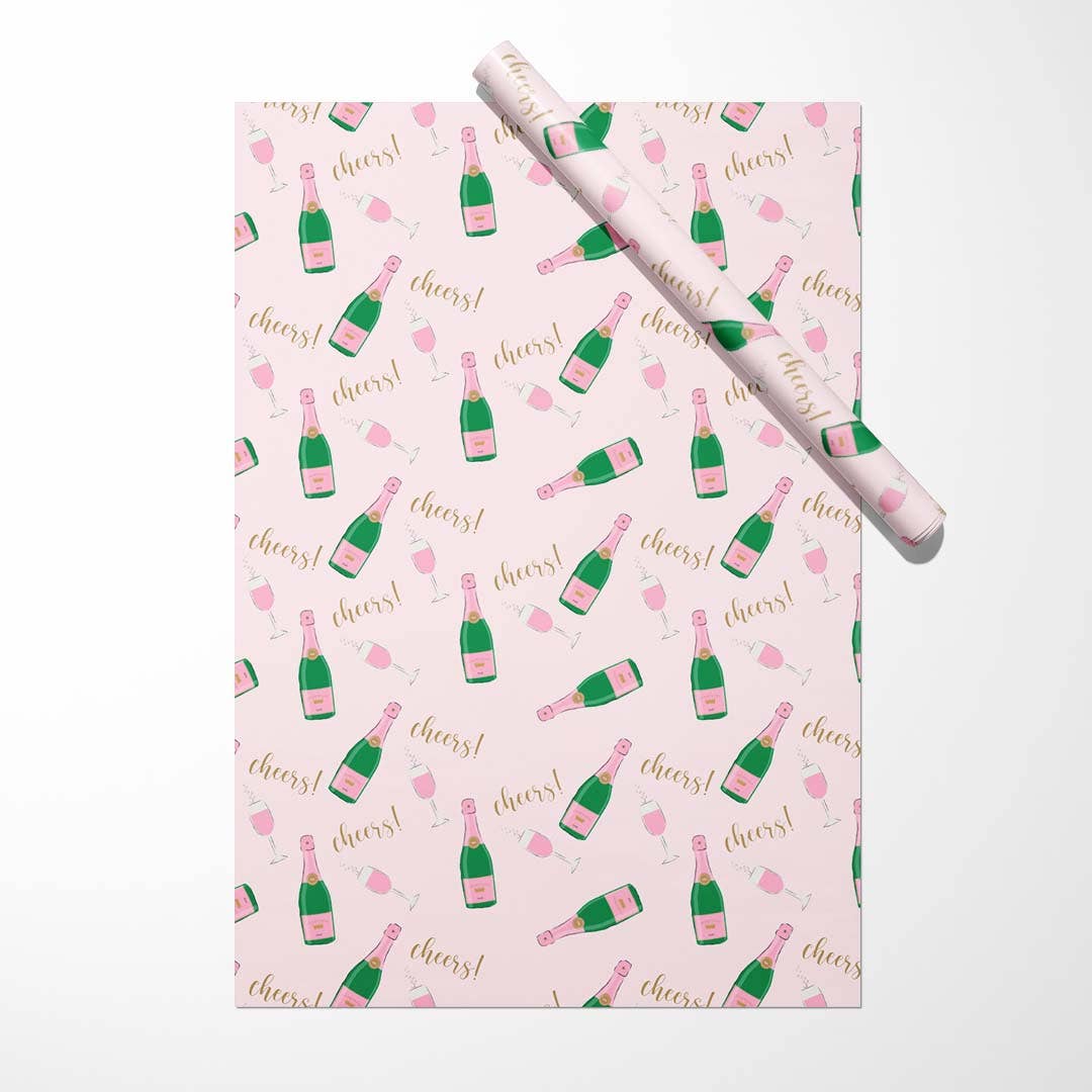 Champagne Sheet | Gift Wrapping Sheet | Gift Wrap Paper - themonogram manor 