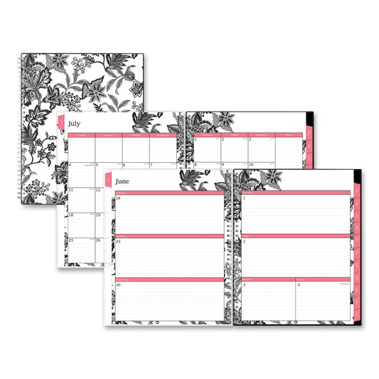 Blue Sky Analeis Create - Your - Own Cover Weekly/Monthly Planner, Floral, 11 x 8.5, White/Black/Coral, 12 - Month (July - June): 2022 - 2023 - themonogram manor 