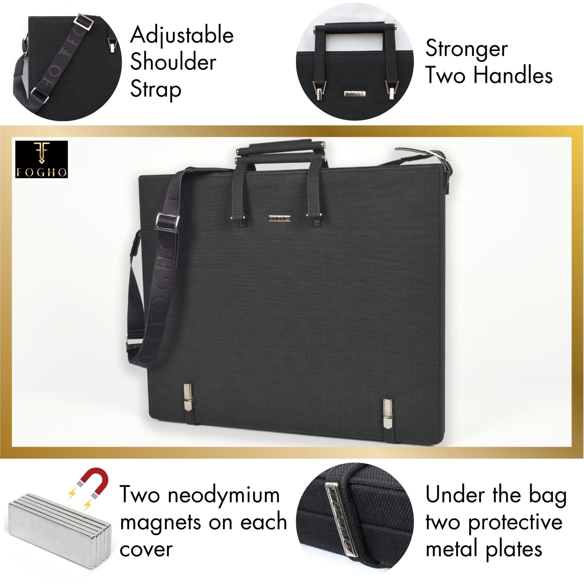 Leather Binder Leather Portfolio Gifts For Painters - Portfolio Binder - Art Supplies Organizer - themonogram manor 