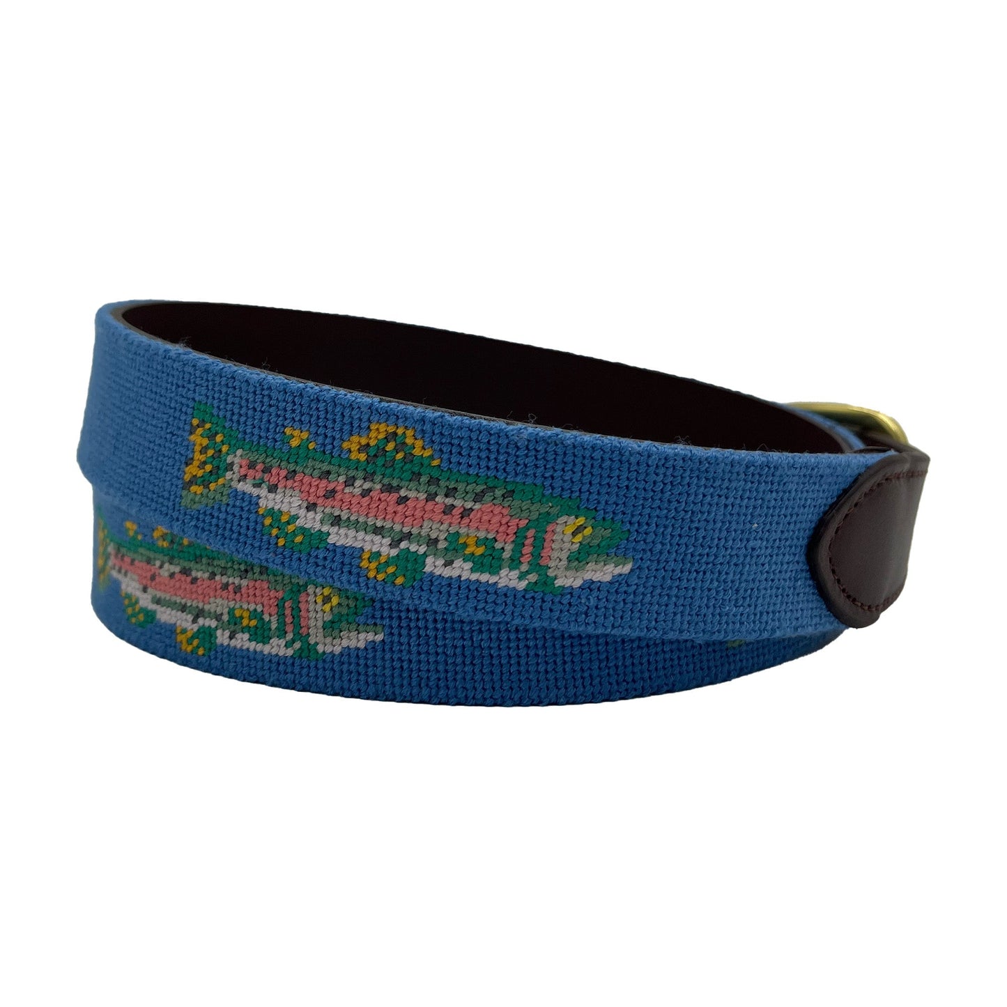 Speckled Trout Fishing Needlepoint Belt - themonogram manor 