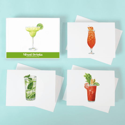 Mixed Drink Assorted Stationery Set - themonogram manor 