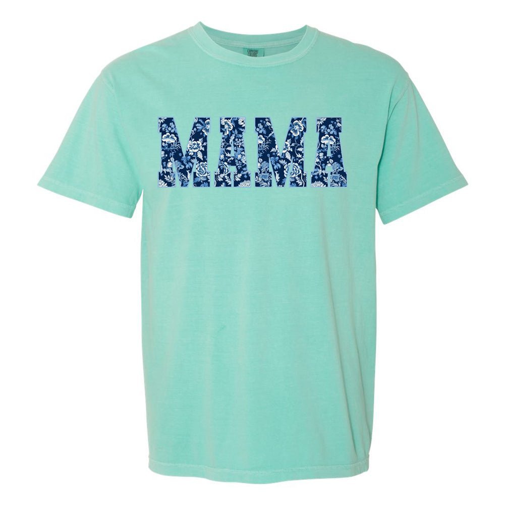 'Blue & White Chinoiserie Mama' T-Shirt - themonogram manor 