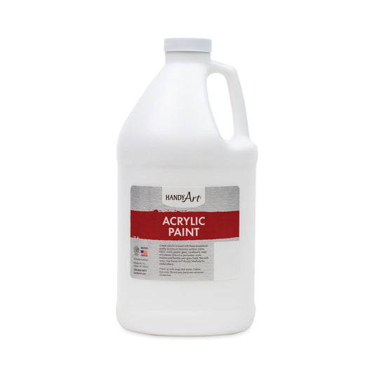 Handy Art Acrylic Paint, White, 64 oz Bottle - themonogram manor 