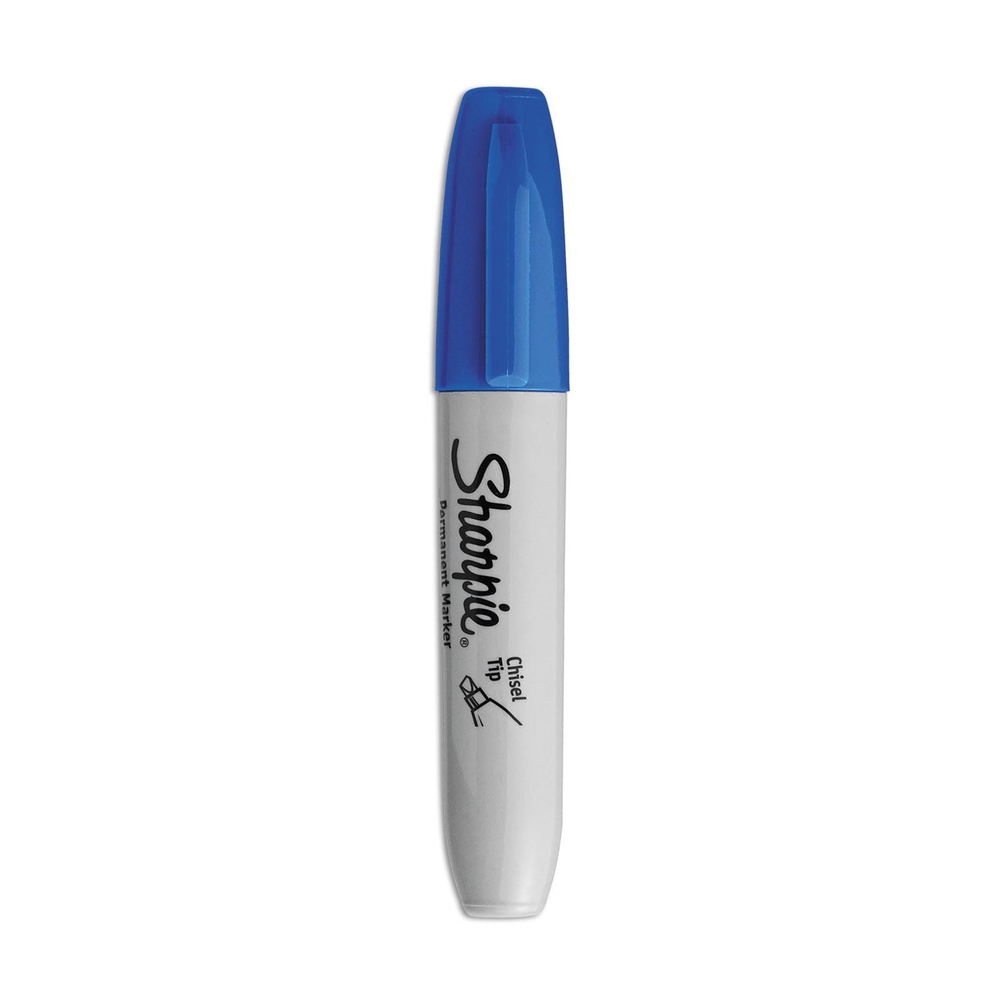 Sharpie Chisel Tip Permanent Marker, Medium Chisel Tip, Blue, Dozen - themonogram manor 