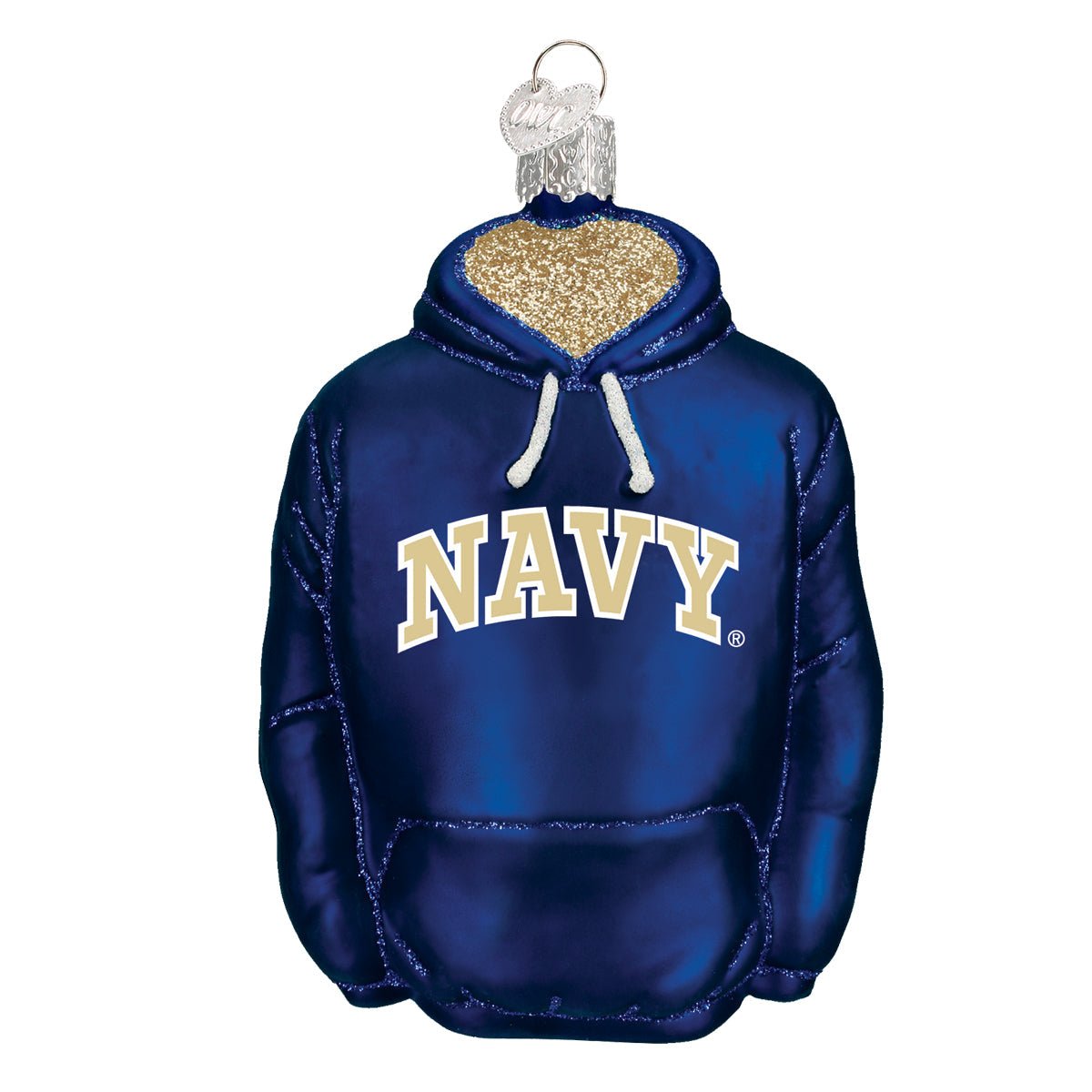 Navy Hoodie Ornament - themonogram manor 