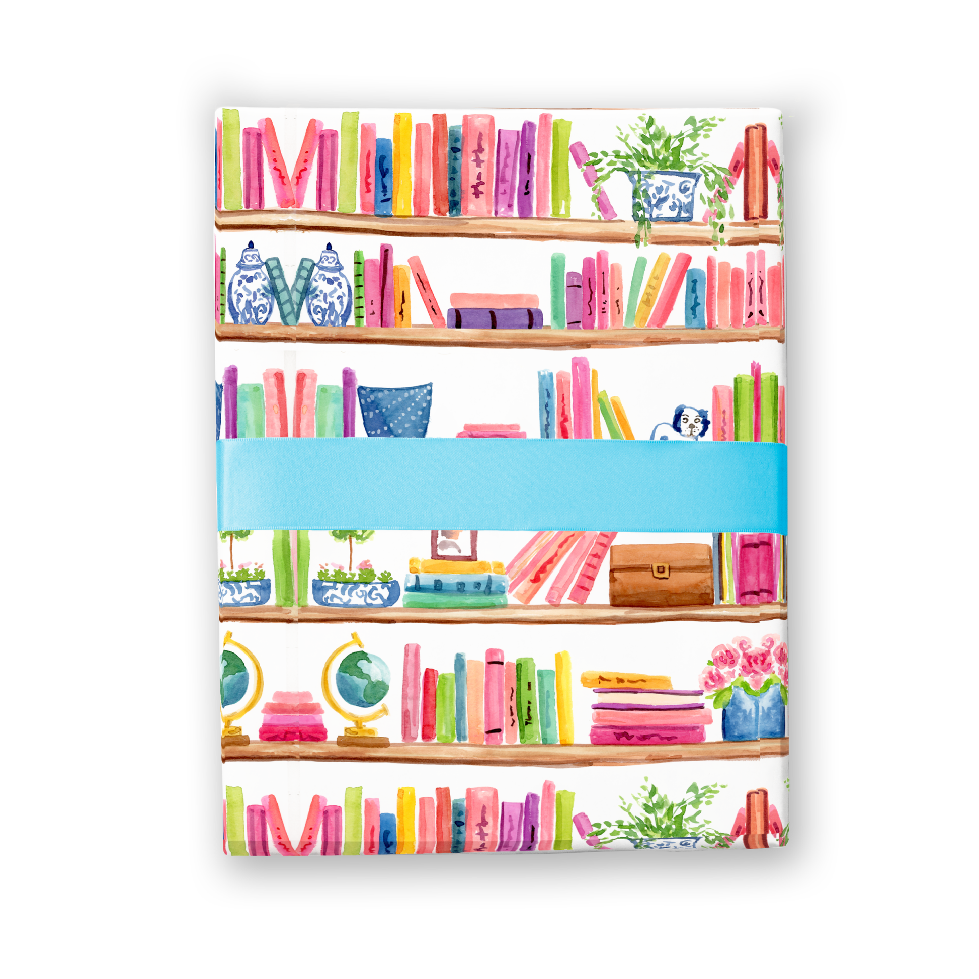Bookshelf Gift Wrap - themonogram manor 