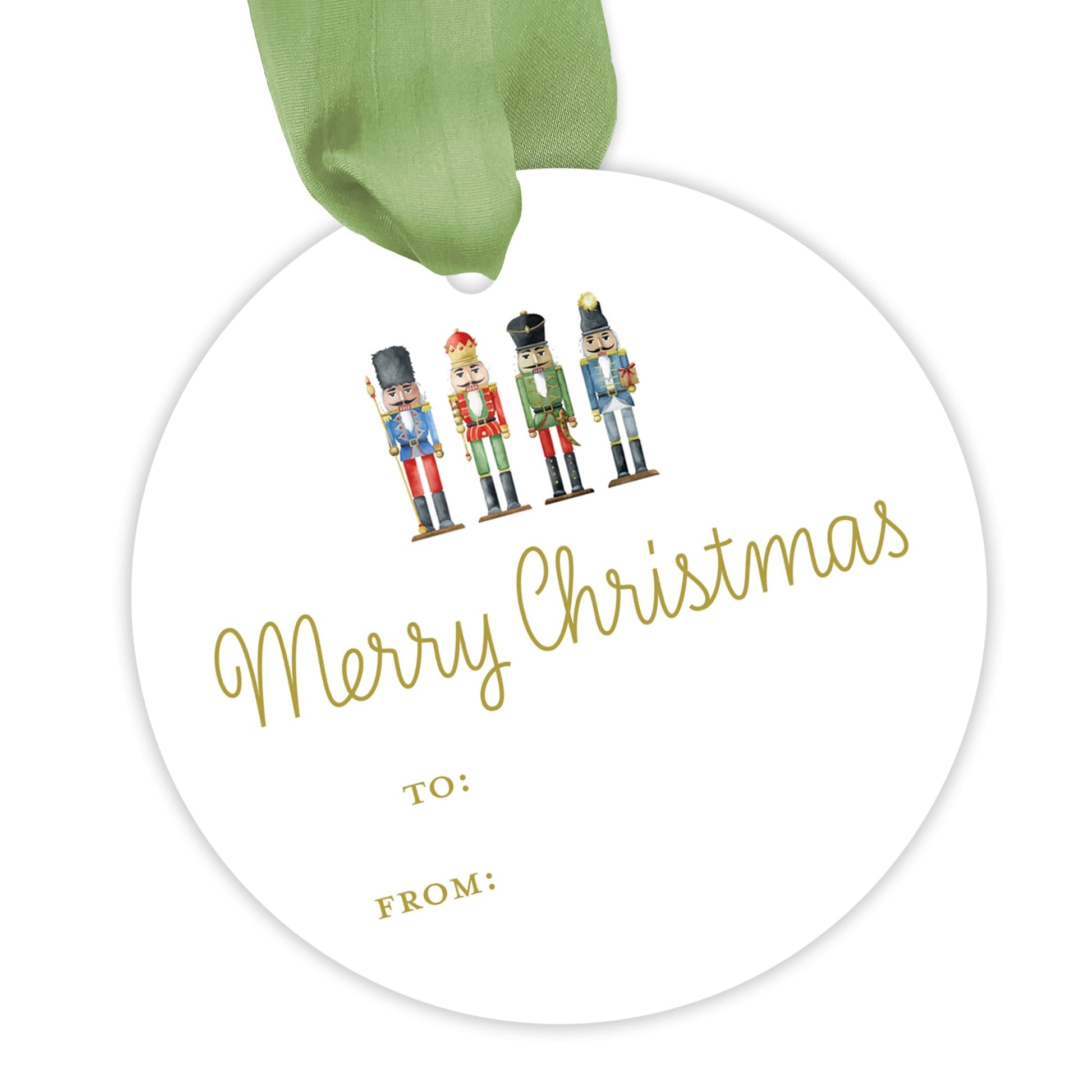nutcracker fill - in round gift tag - themonogram manor 