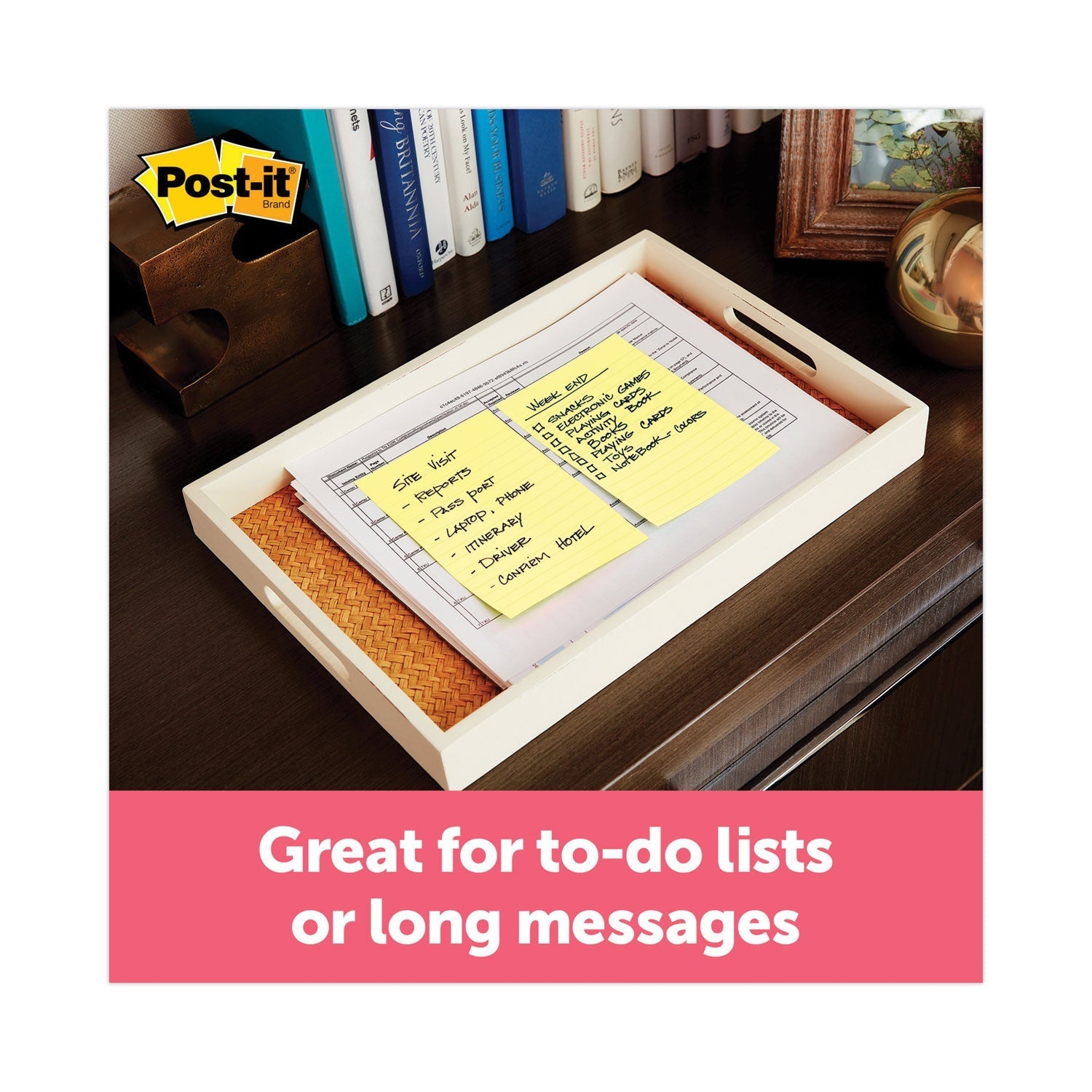 Post - it Original Pads in Canary Yellow, Note Ruled, 4" x 6", 100 Sheets/Pad, 12 Pads/Pack - themonogram manor 