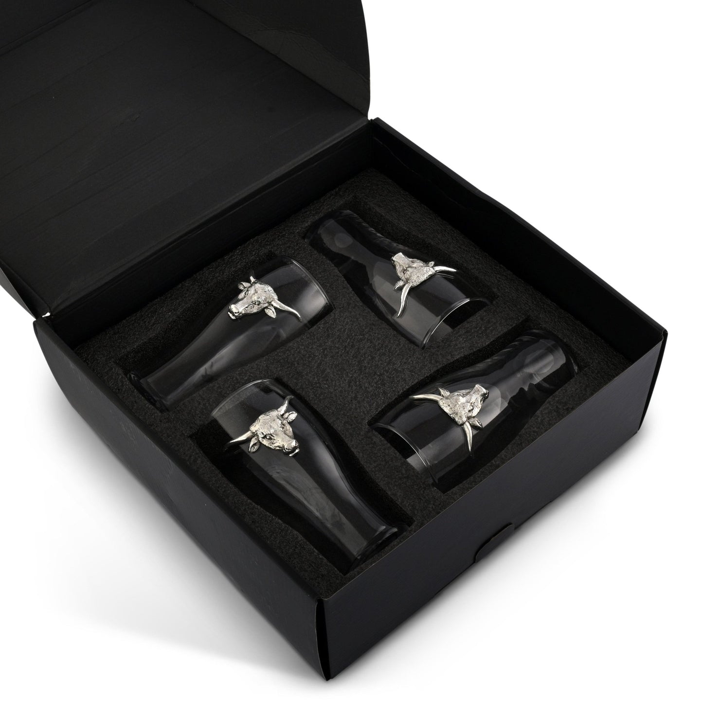 Longhorn Beer Pint Glasses - Set of 4 - themonogram manor 