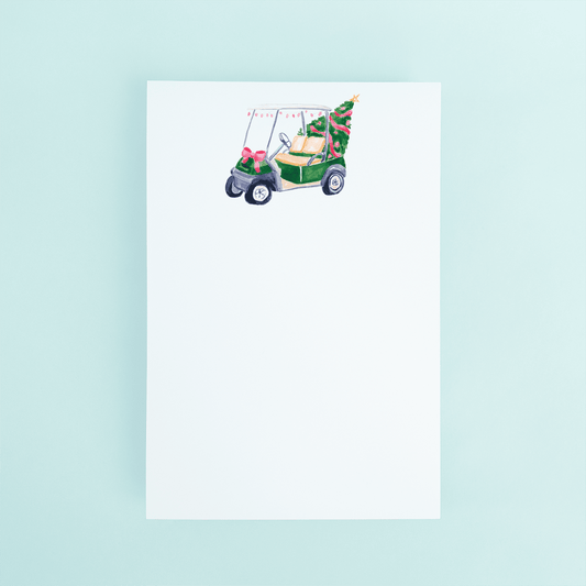 Holiday Golf Cart Notepad - themonogram manor 