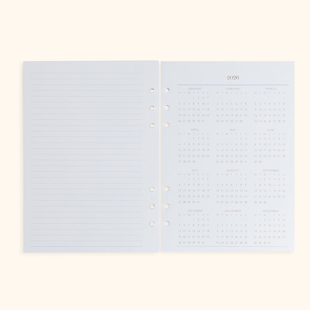 A5 Inserts for Weekly Planner Personal Portfolio 2026 - themonogram manor 