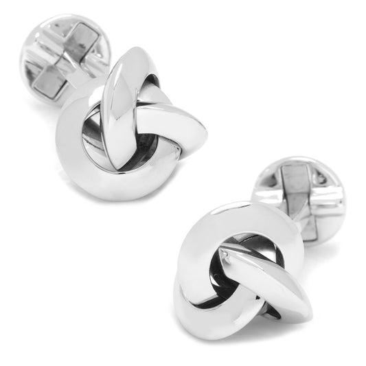 Sterling Silver Knot Cufflinks - themonogram manor 