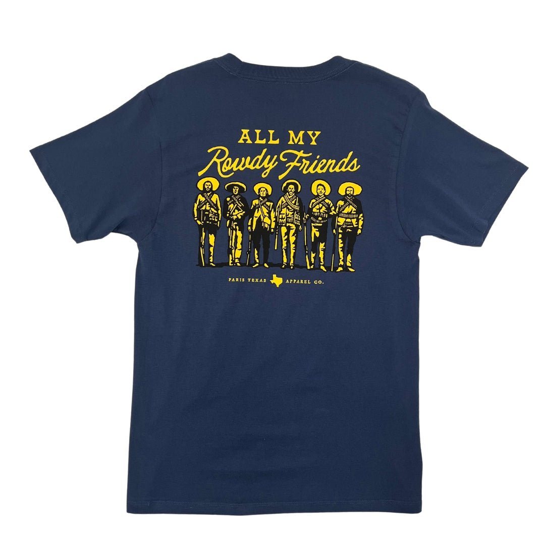 Rowdy Friends Pocket T-Shirt - Navy - themonogram manor 