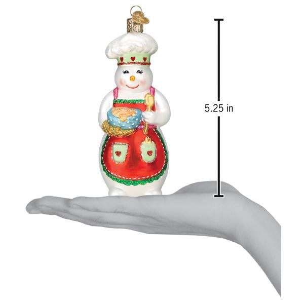 Snow Woman Chef Ornament - themonogram manor 