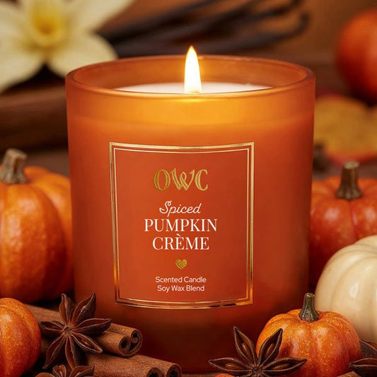 Spiced Pumpkin Creme Candle - themonogram manor 