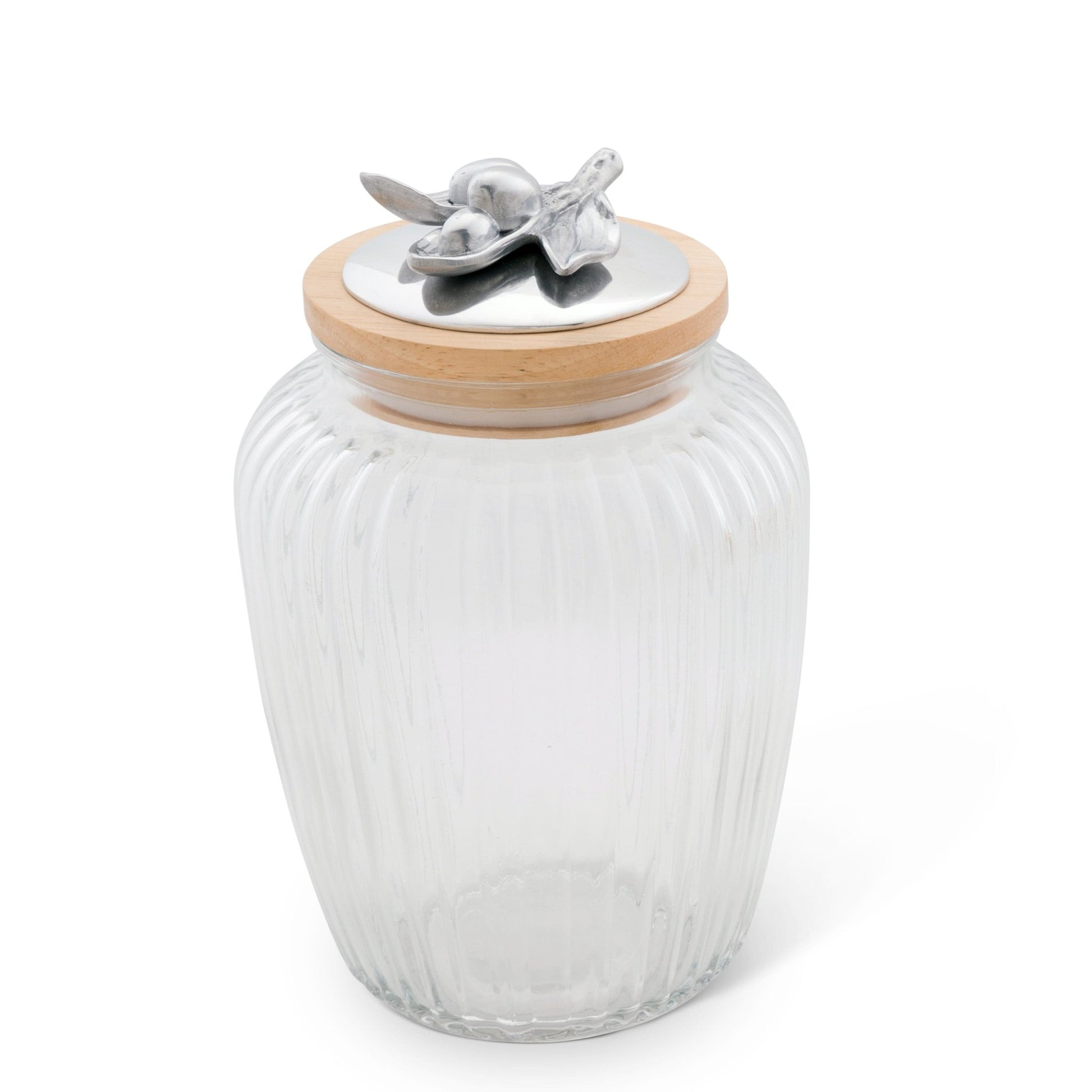 Olive Knob Glass Canisters - themonogram manor 