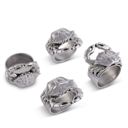Crab Napkin Rings - set of 4 - themonogram manor 