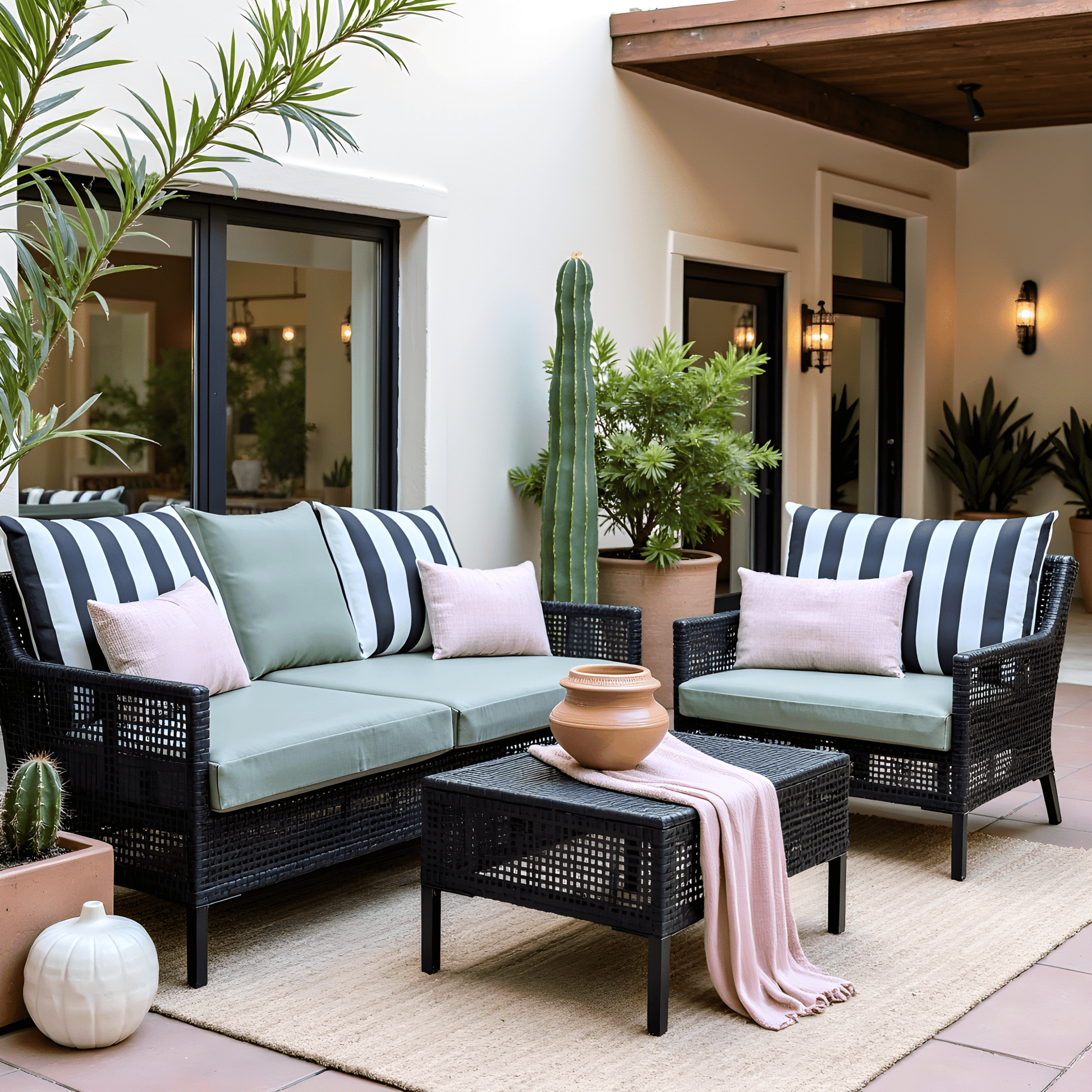 2 Pack Outdoor Pillow Covers | Black White Stripe | Compatible with IKEA Duvholmen and Kuddarna Cushions - themonogram manor 