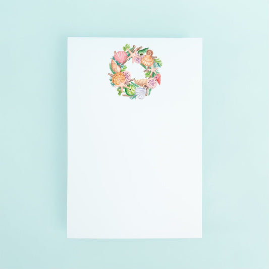 Seashell Wreath Notepad - themonogram manor 