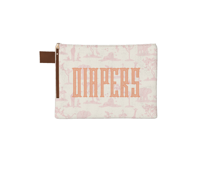 Zoo Toile Zipper Pouch - themonogram manor 