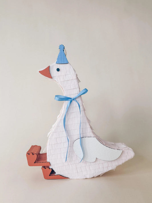 🦢 Sitting Party Goose Piñata – Handmade Animal Piñata for Kids’ Birthdays, Spring Celebrations & Farm - Themed Parties - themonogram manor 